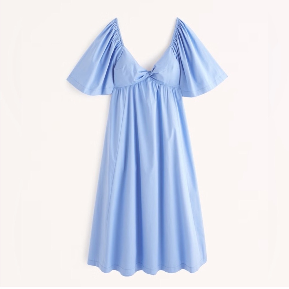 Abercrombie & Fitch Light Blue Midi Dress